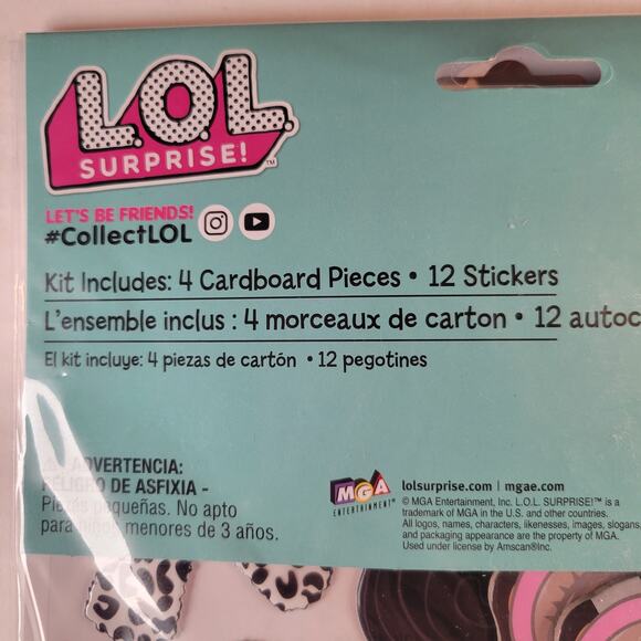 LOL Surprise Craft Kits Set of 8 Girl Party Favor DIY Dress Up Cardboard - Picture 11 of 13